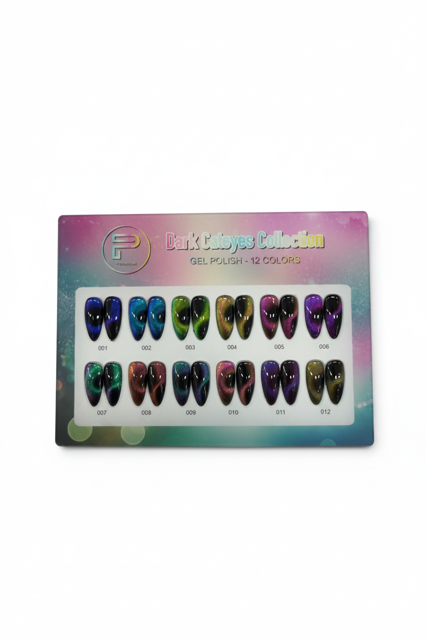 Premium Dark Cateyes Collection Gel Polish Set 12 Colours