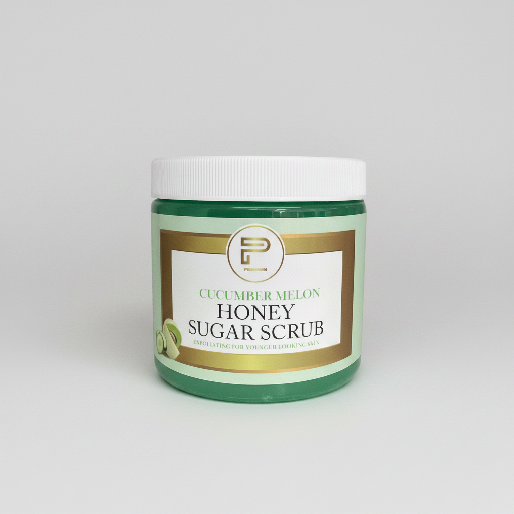 Premium Honey Sugar Scrub - Cucumber Melon 16oz