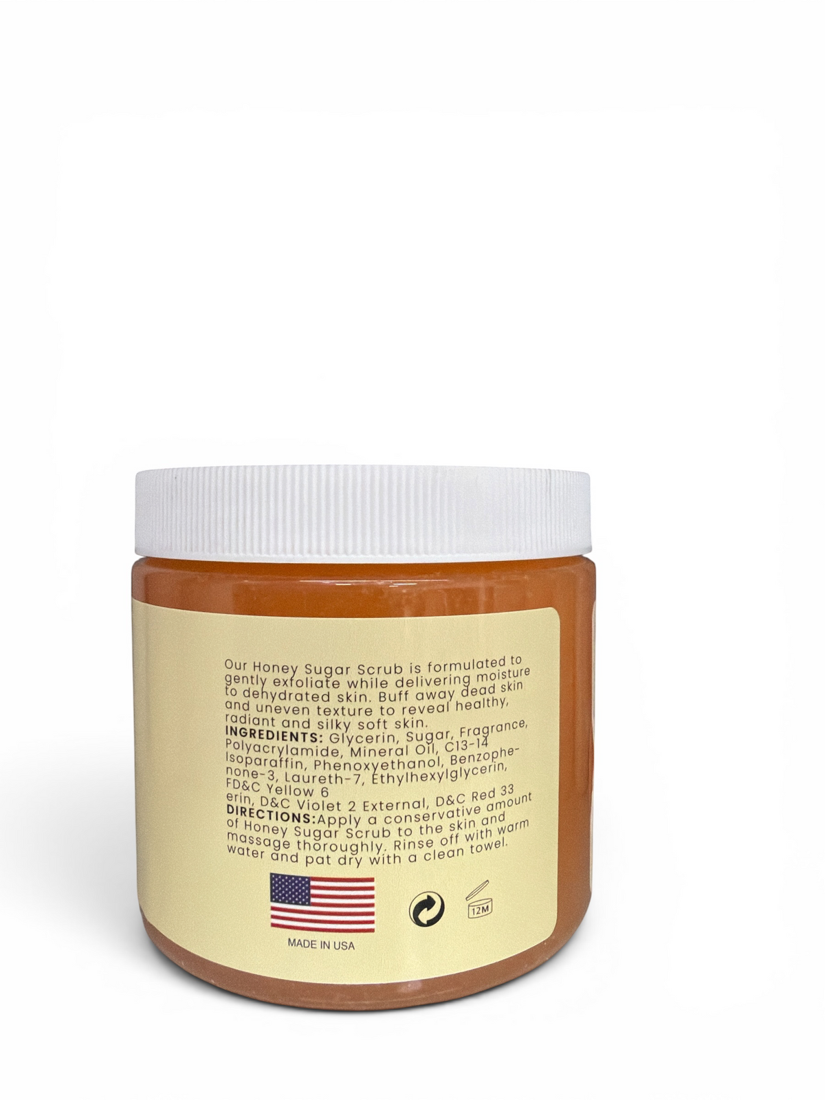 Premium Tangerine Orange Honey Sugar Scrub 16oz