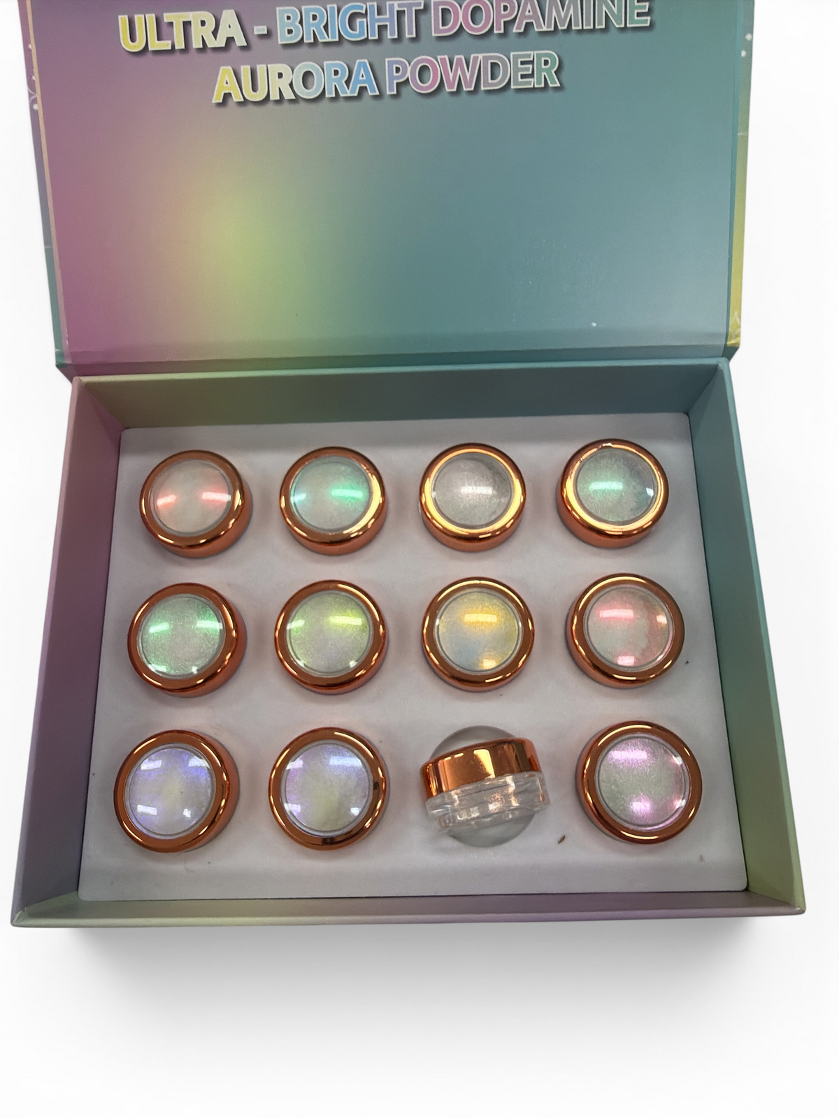 Ultra Bright Aurora Nail Art Powder Collection 12 Colours