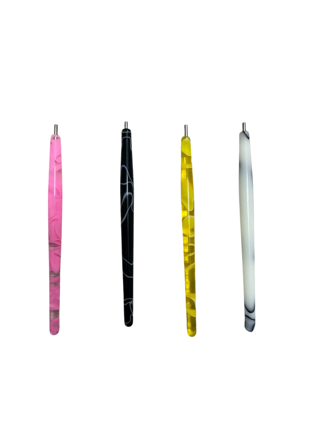 TP BEAUTY SUPPLY PTY LTD set of four colourful acrylic diamond painting drill pens with ergonomic marbled designs