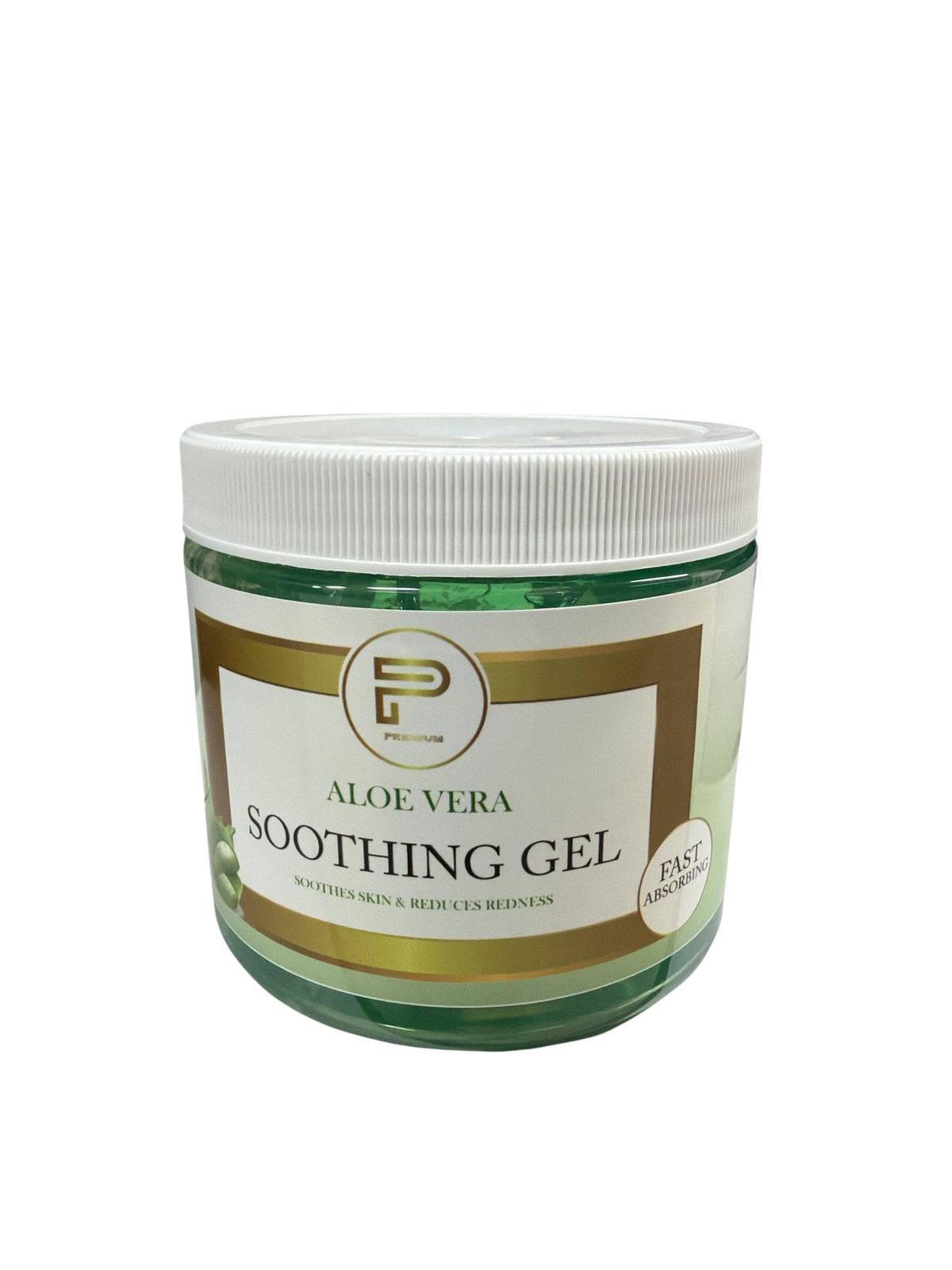 TP BEAUTY SUPPLY PTY LTD premium aloe vera soothing gel in a clear jar for hydrating and calming irritated skin.