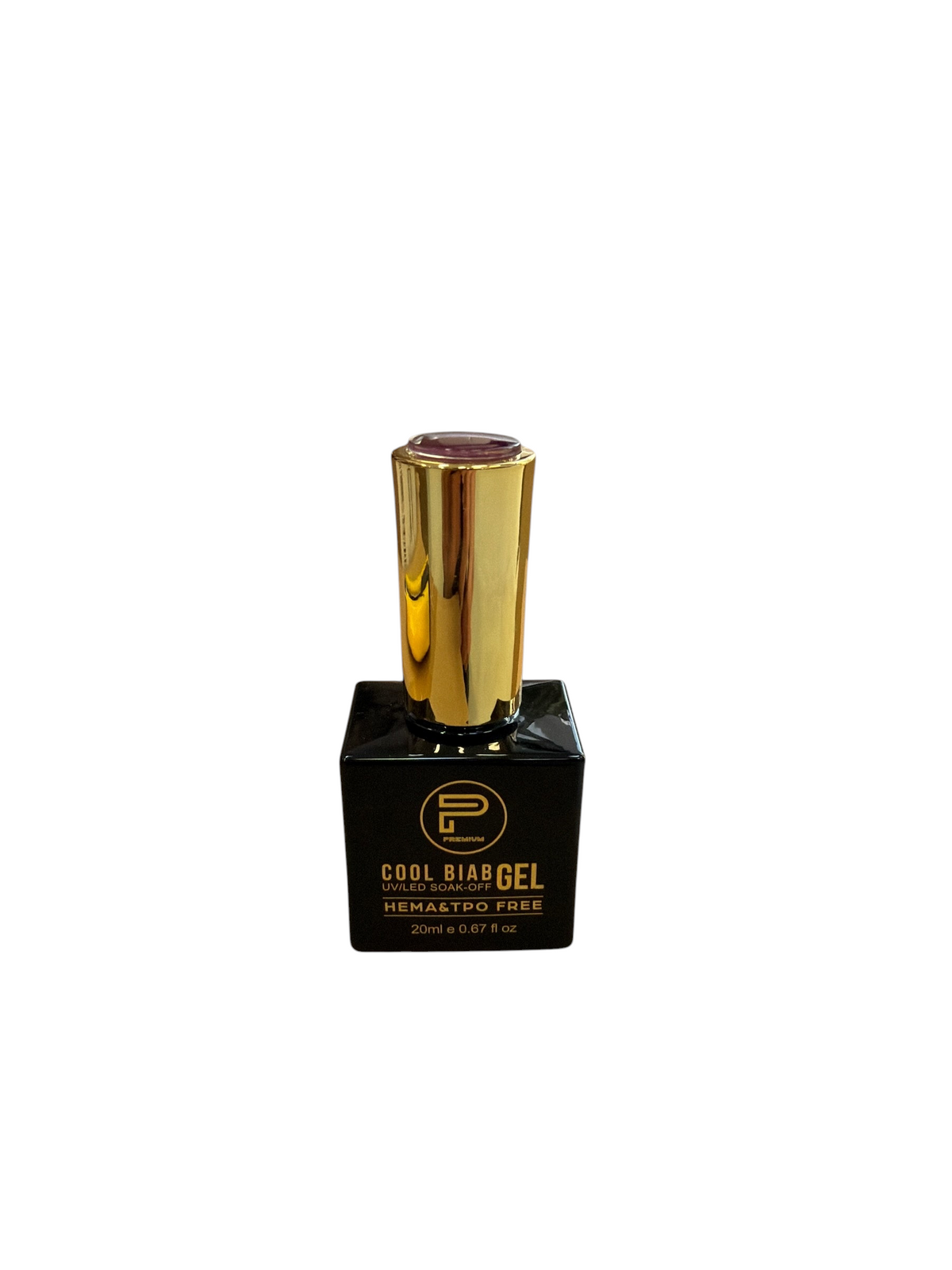 TP BEAUTY SUPPLY PTY LTD 20ml Cool BIAB soak-off builder gel bottle with a gold cap on a cardboard box.