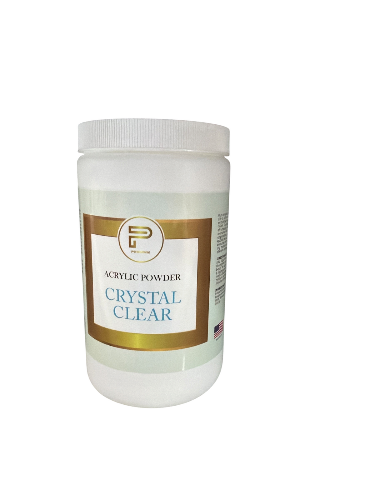 TP BEAUTY SUPPLY PTY LTD premium crystal clear acrylic powder jar for professional nail enhancements