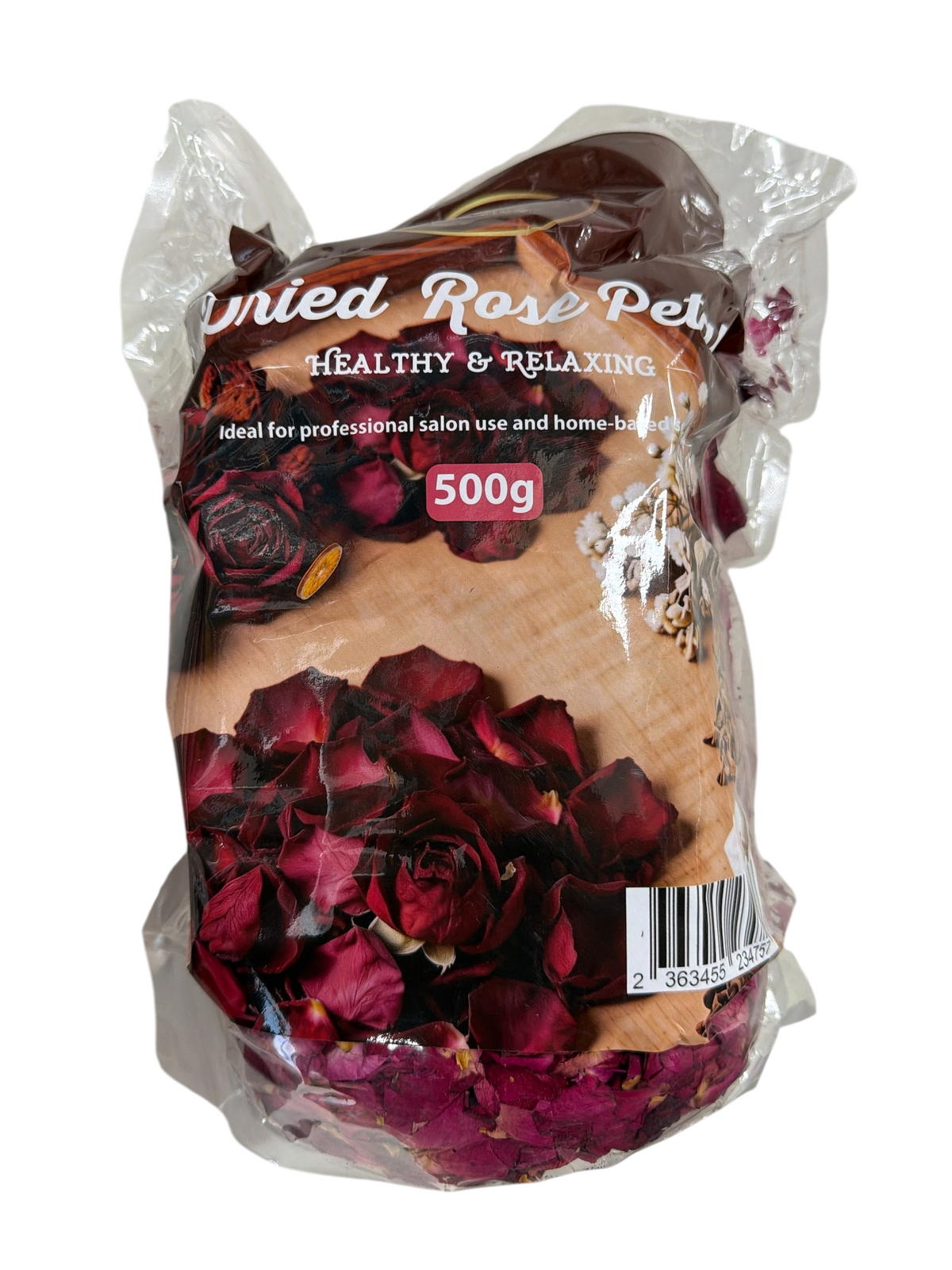 TP BEAUTY SUPPLY PTY LTD 500g pack of dried red rose petals for professional salon spa treatments and home use.