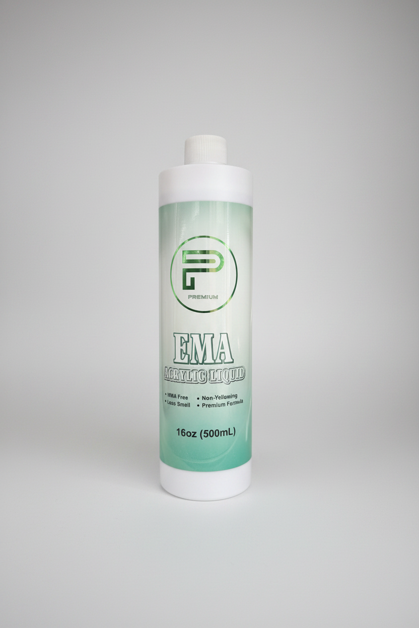TP BEAUTY SUPPLY PTY LTD 500mL bottle of premium EMA acrylic liquid monomer for professional nail enhancements