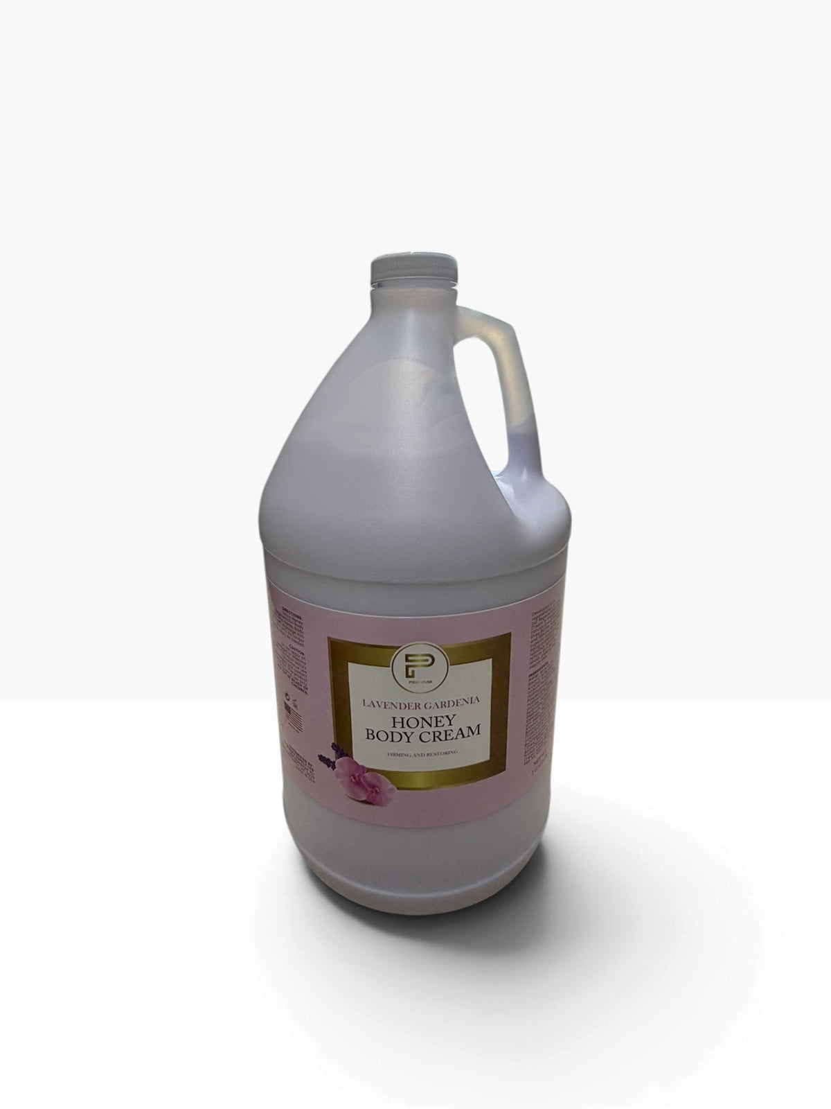 TP BEAUTY SUPPLY PTY LTD bulk lavender gardenia honey body cream in a large white plastic jug with a handle