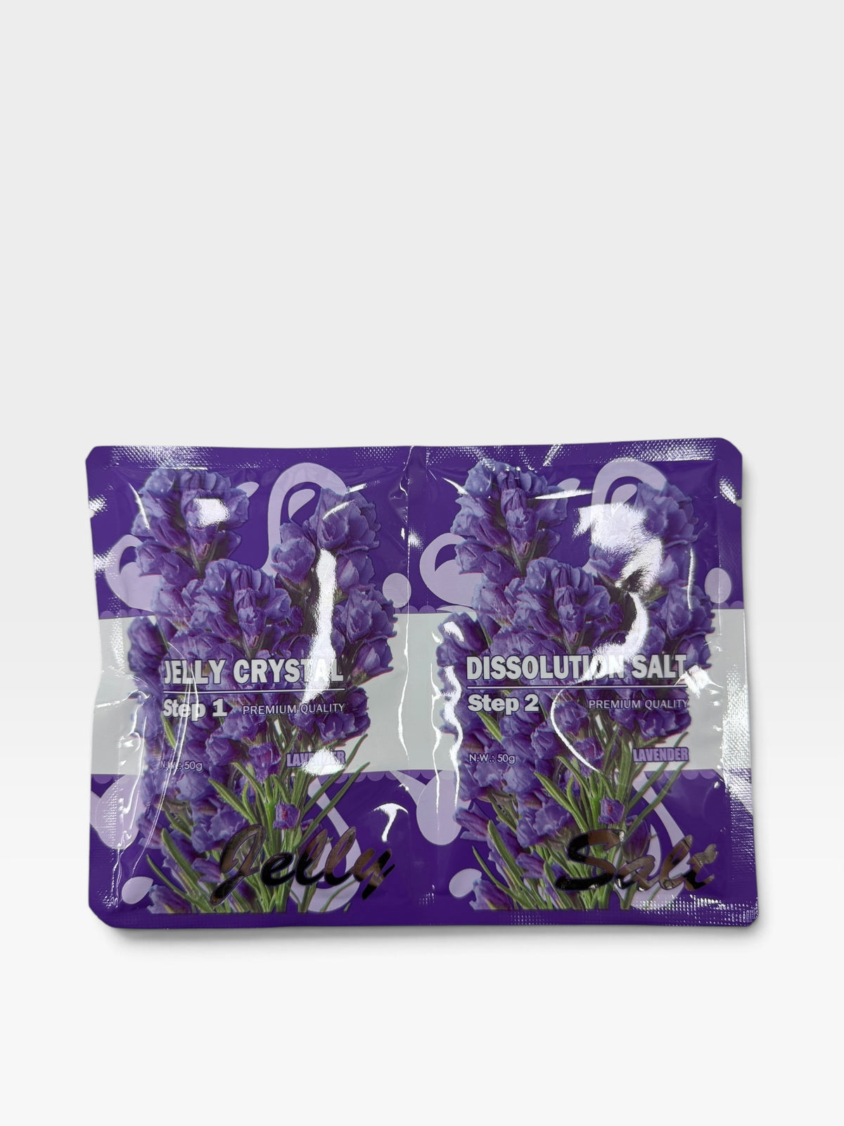 TP BEAUTY SUPPLY PTY LTD lavender jelly bath spa treatment set with step 1 jelly crystal and step 2 dissolution salt