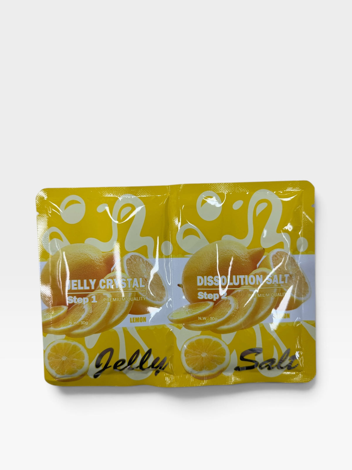 TP BEAUTY SUPPLY PTY LTD lemon scented jelly bath spa treatment set with step 1 crystal and step 2 dissolution salt