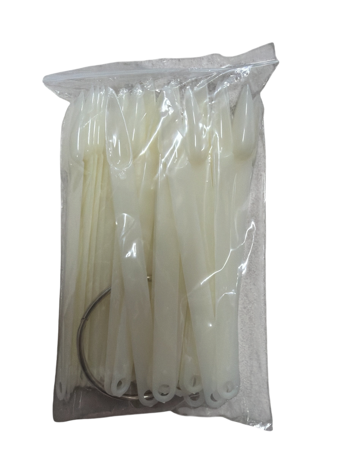 TP BEAUTY SUPPLY PTY LTD clear plastic nail art display sticks with metal ring in a sealed plastic bag