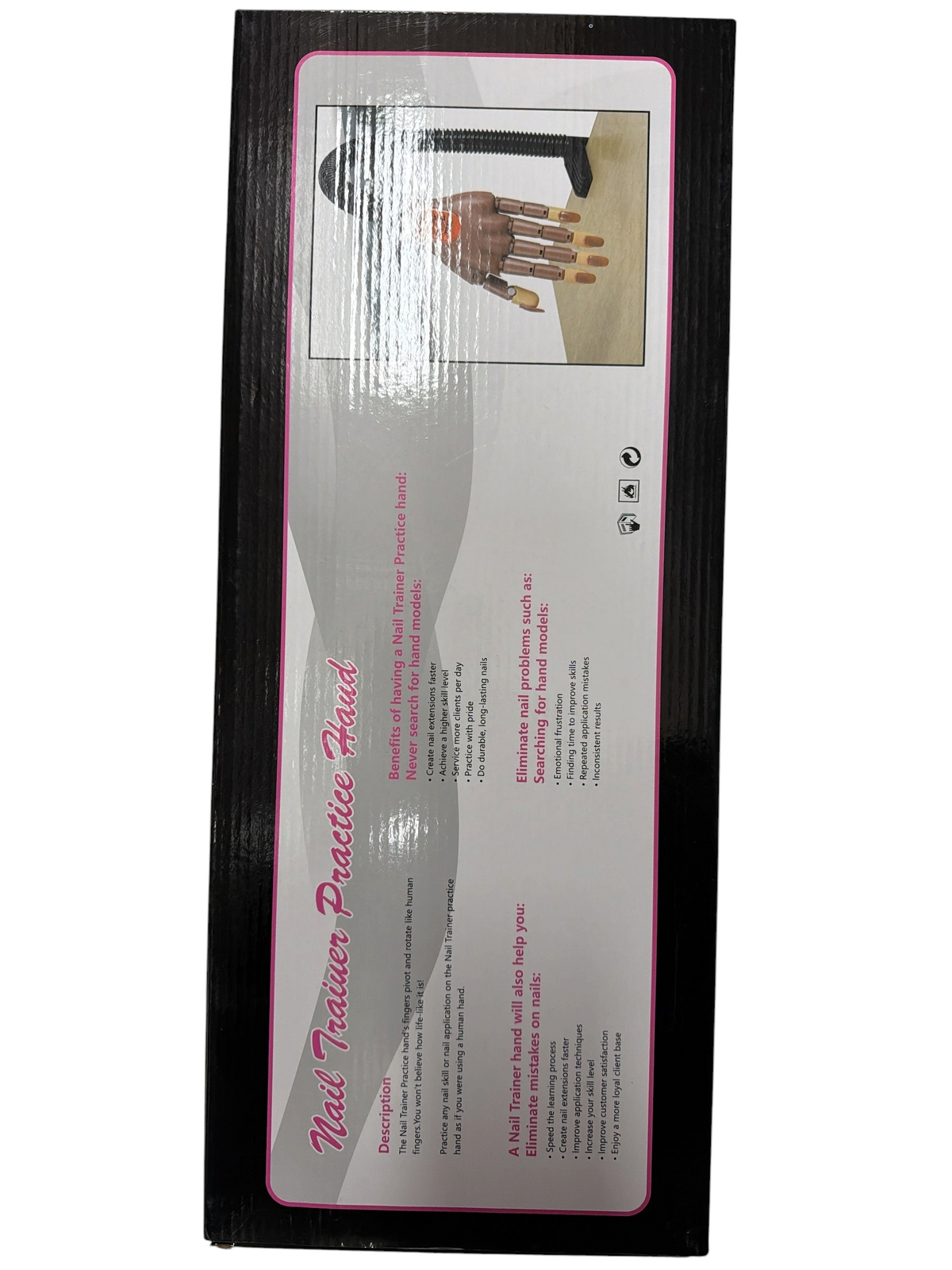 TP BEAUTY SUPPLY PTY LTD nail art training practice hand mannequin in box with flexible fingers for acrylic and gel