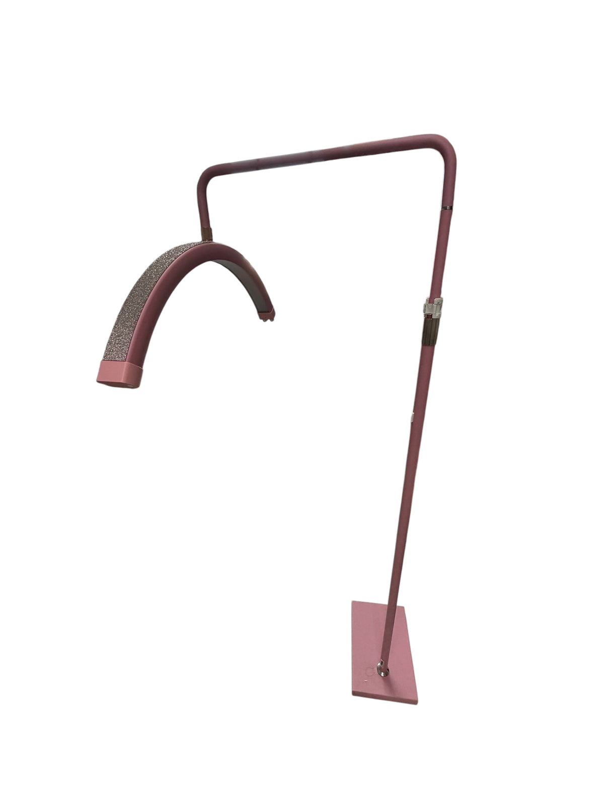 TP BEAUTY SUPPLY PTY LTD pink half moon LED floor lamp for lash and beauty salons providing shadow-free illumination