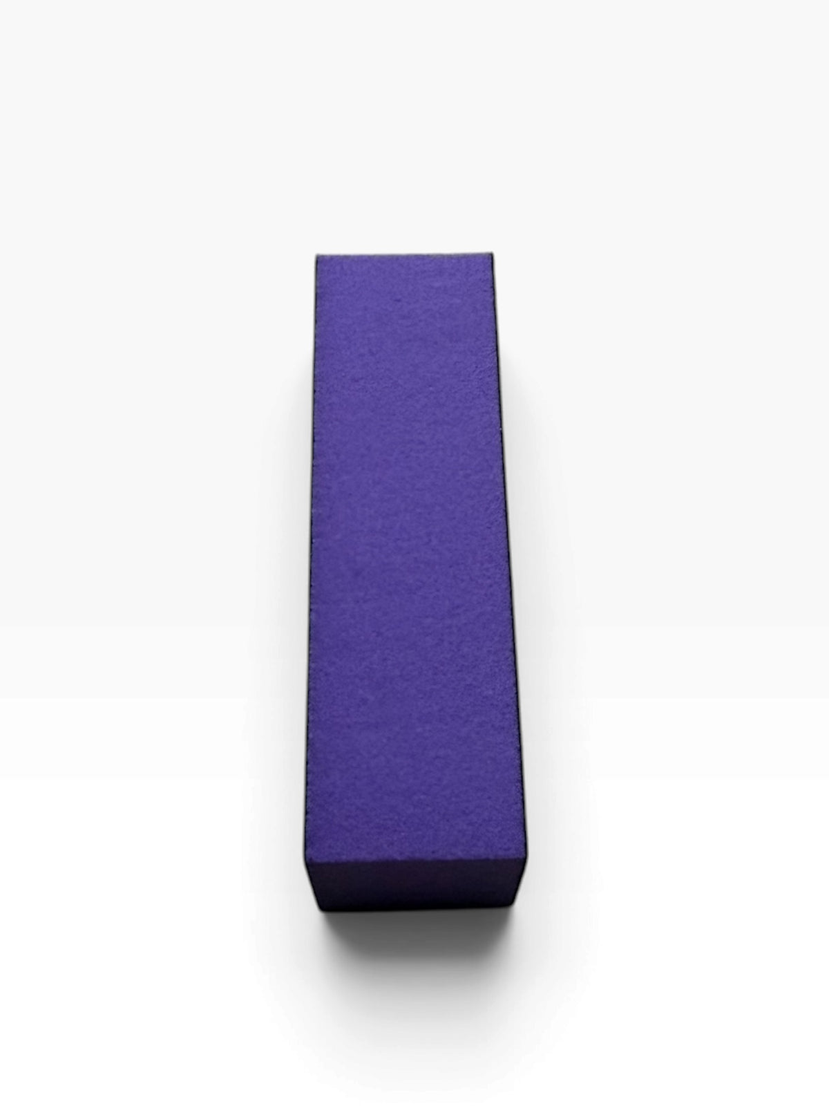 TP BEAUTY SUPPLY PTY LTD purple rectangular nail buffing block for smoothing and polishing natural or gel nails.
