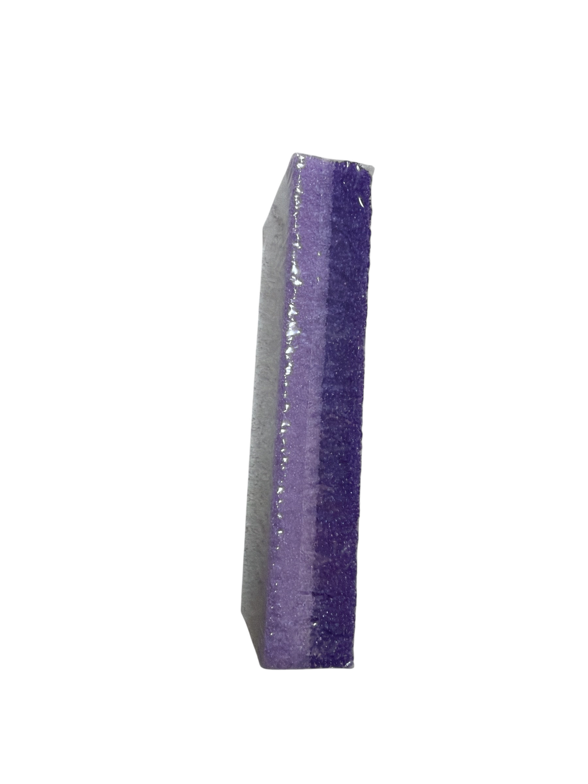TP BEAUTY SUPPLY PTY LTD purple dual-sided nail buffer block for smoothing and polishing nails at home.
