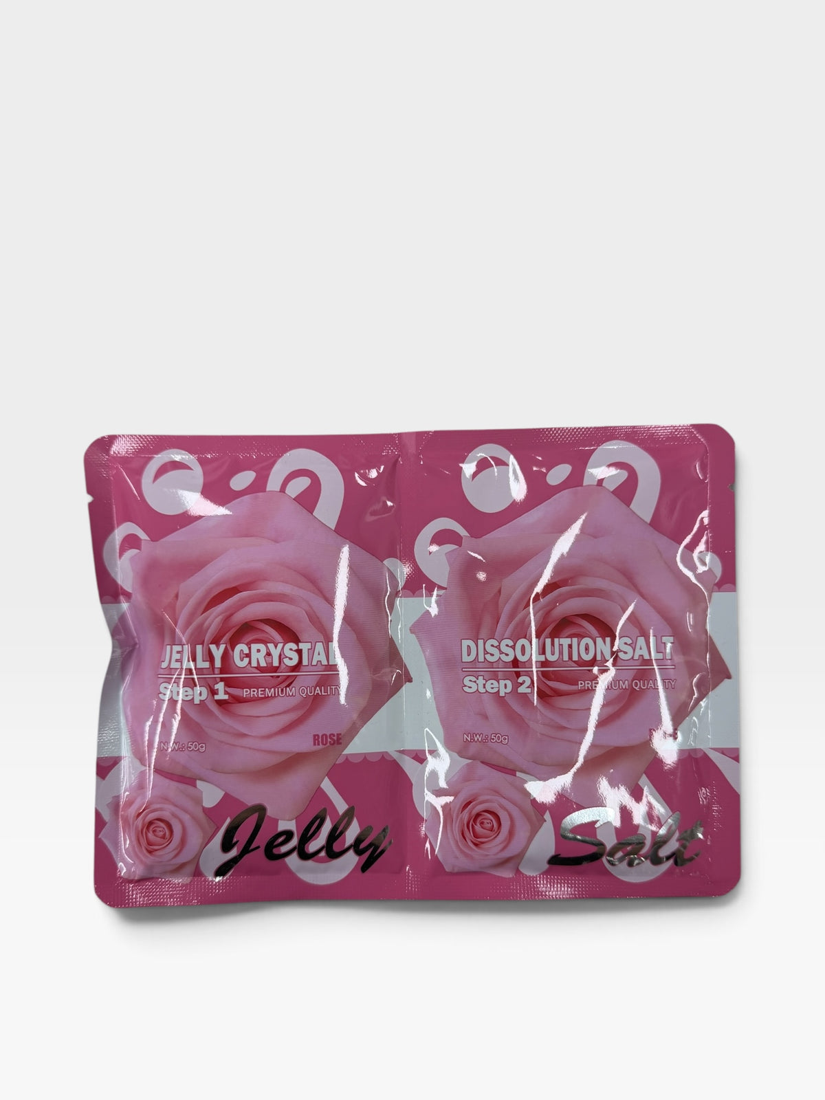 TP BEAUTY SUPPLY PTY LTD rose scented jelly bath spa treatment set with step 1 jelly crystal and step 2 salt packets
