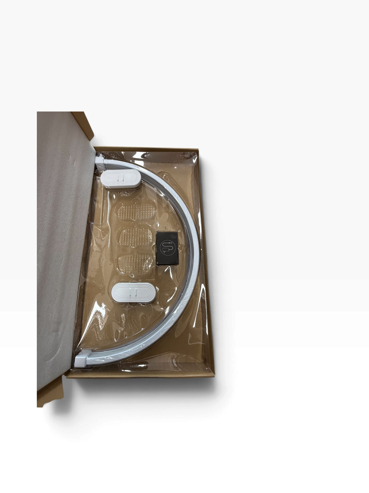 TP BEAUTY SUPPLY PTY LTD white shell shaped nail curing lamp inside its original cardboard packaging box
