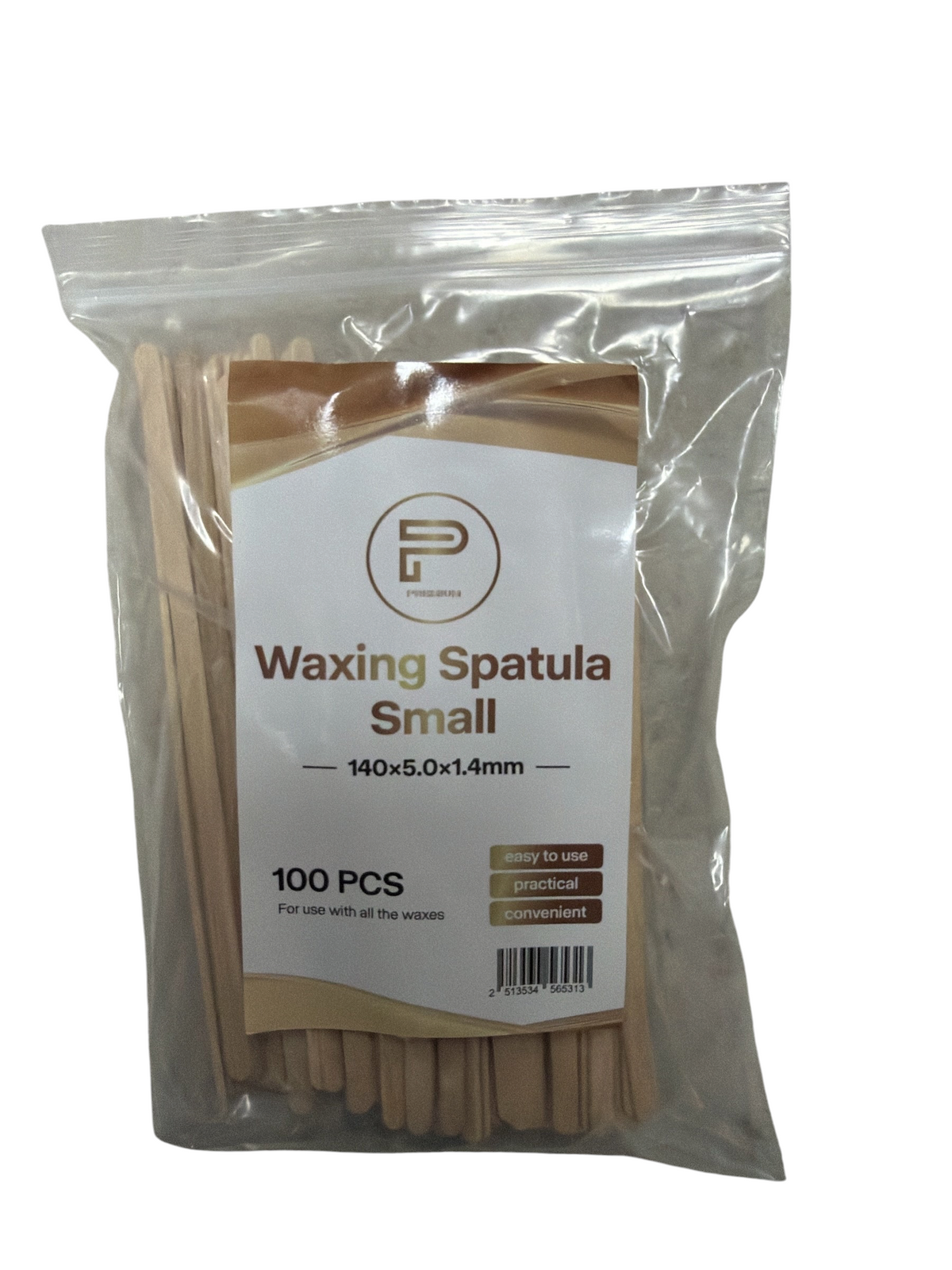 TP BEAUTY SUPPLY PTY LTD pack of 100 small wooden waxing spatulas for precise facial and eyebrow hair removal