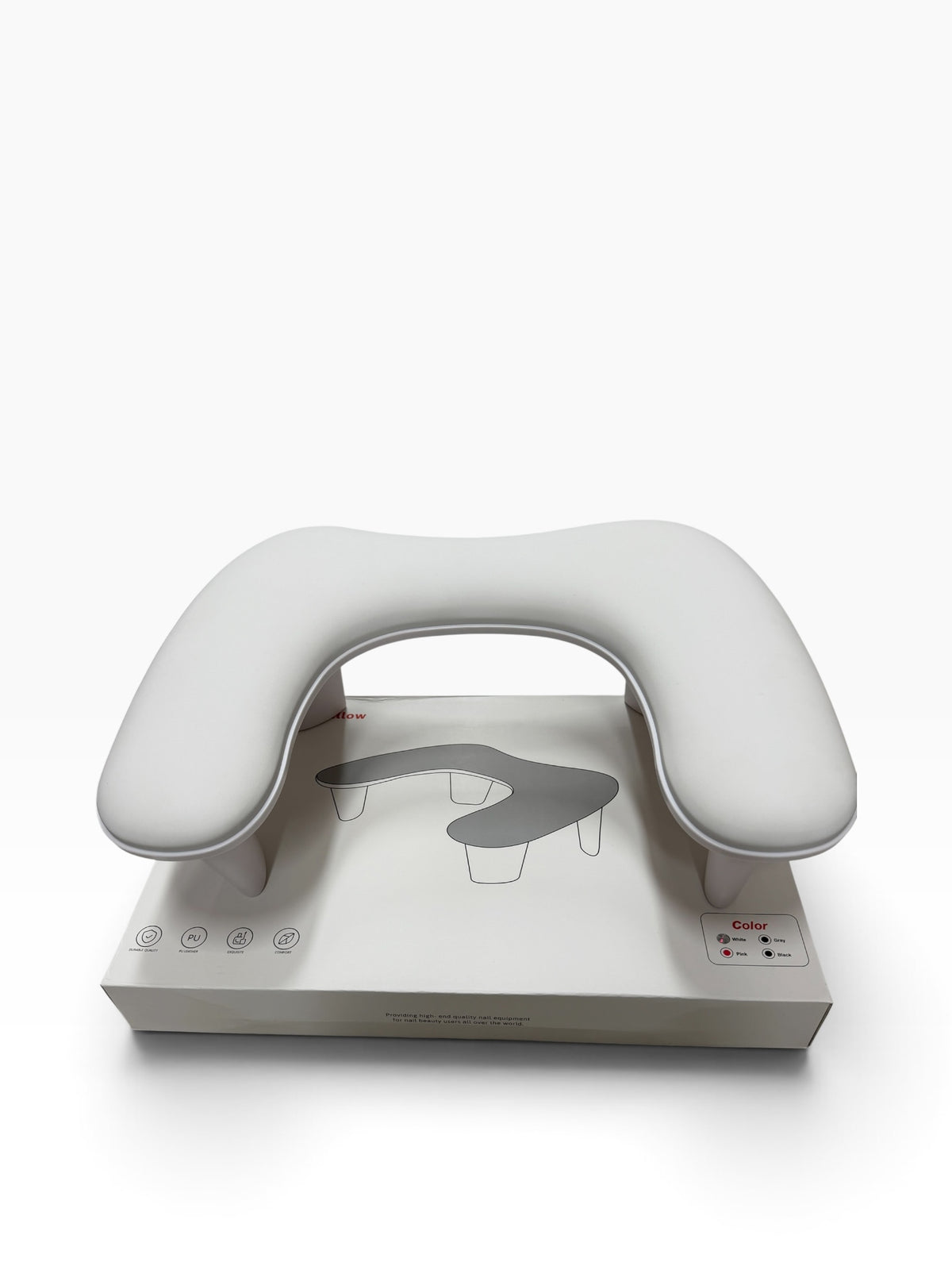 TP BEAUTY SUPPLY PTY LTD white ergonomic PU leather manicure hand rest pillow for professional nail salons